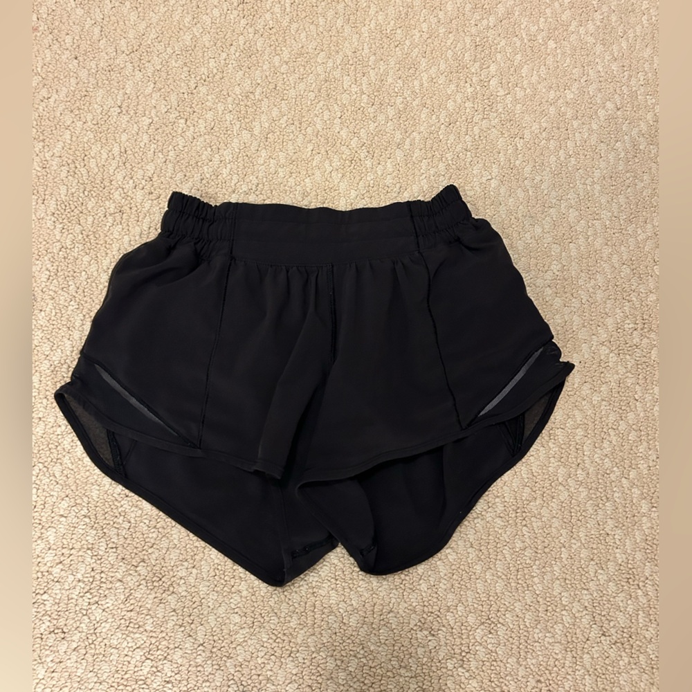 Lululemon Hotty Hot Black Athletic Shorts
